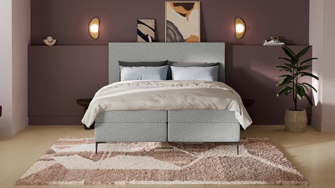 Boxspring Emerald - Bold touch, ashgrey
