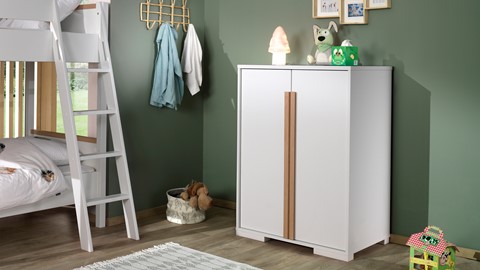 Hoogslaper Londen met bureau en kast, wit
