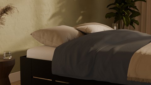 Bed Fresh 500 met 3 opbergladen, zwart
