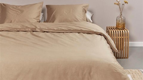 Dekbedovertrek Cotton Uni, khaki