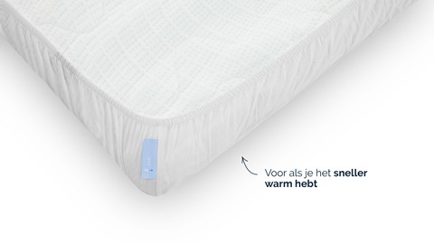 Hoeslaken B Bright Percale topper, off-white