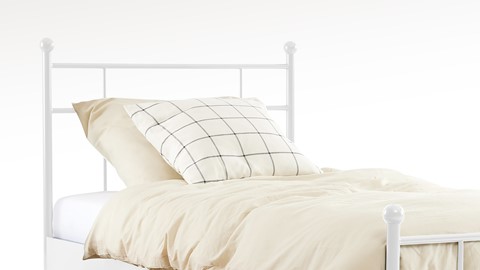 Bed Milano 1-persoons, wit