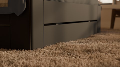 Bed Fresh 500 met 3 opbergladen, antraciet