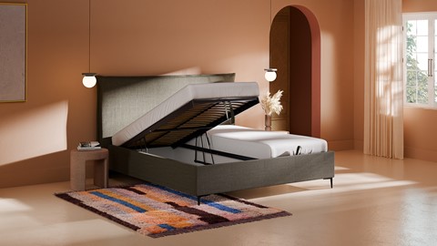 Opbergbed Morgan - Pure touch, turtle