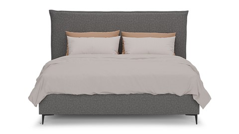 Opbergbed Morgan - Linen touch, dark grey