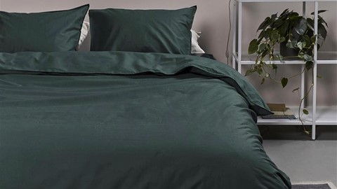 Dekbedovertrek Cotton Uni, dark green