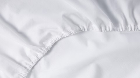 Hoeslaken Basic splittopmatras, wit