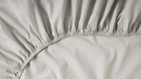 Hoeslaken Biologisch perkal matras, grijs
