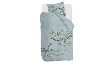 Dekbedovertrek Blossom, blue grey
