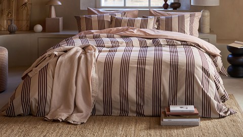 Dekbedovertrek Pure Stripe, naturel
