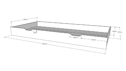 Huisbed Dallas met textielset, antraciet