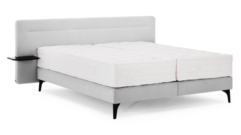 Boxspring Element Hallbar vlak met Balance matras, light grey