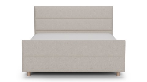 Boxspring Mica soft touch verstelbaar met gestoffeerd matras, beige