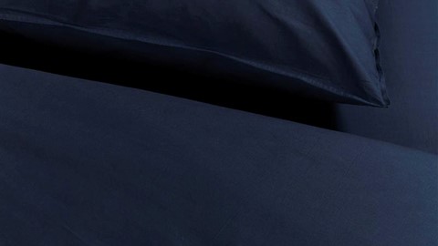 Dekbedovertrek Cotton Uni, dark blue