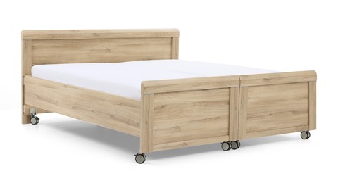 Bed Elba uitrijdbaar, licht eiken