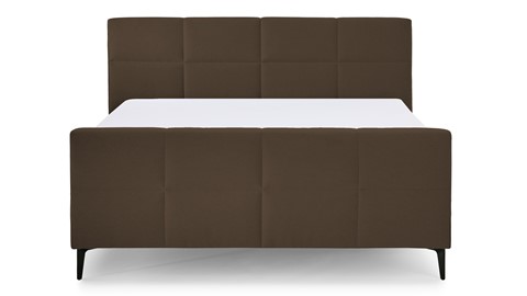Boxspring Attraktiv Trendik vlak met gestoffeerd matras, cappuccino