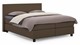 Boxspring Autentik Tunn vlak met gestoffeerd matras, cappuccino