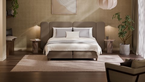 Elektrische boxspring Ridge met Kårlsson Excellence matras, grey