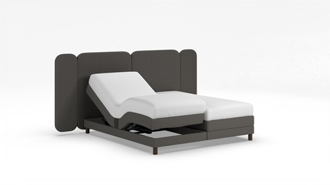 Elektrische boxspring Ridge met Kårlsson Excellence matras, dark grey