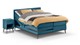 Boxspring Viggo verstelbaar met gestoffeerd matras, oakland  blauw