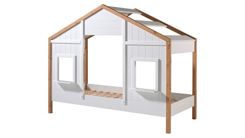 Huisbed 90 met slaaplade Babs, wit