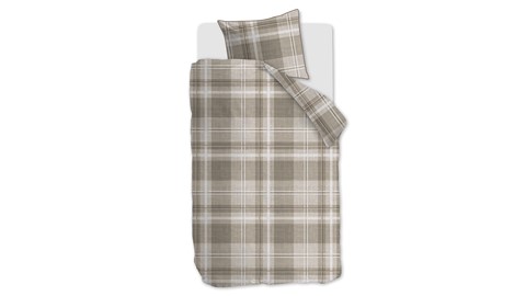 Dekbedovertrek Tartan Check, sand