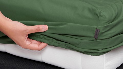 Hoeslaken Premium Percale, groen