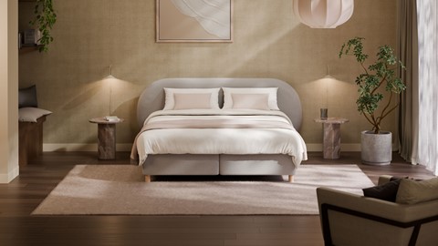 Boxspring Flow met Kårlsson Excellence matras, off white