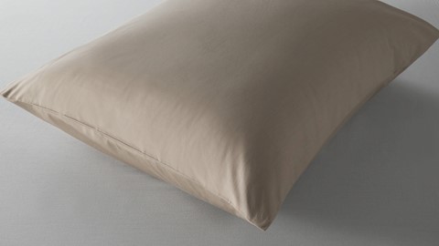 Kussensloop Biologisch katoen perkal, taupe