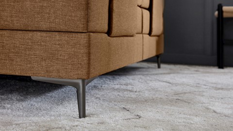 Boxspring Jade verstelbaar met gestoffeerd matras, cognac