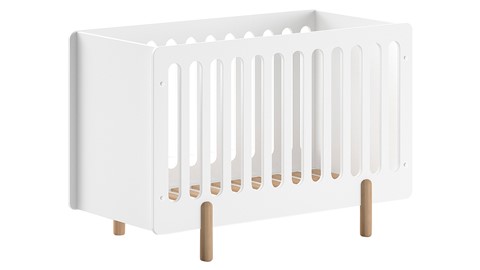 Babyledikant Smile met verzorginstafel, wit