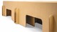 Paper Bed met laden, bruin