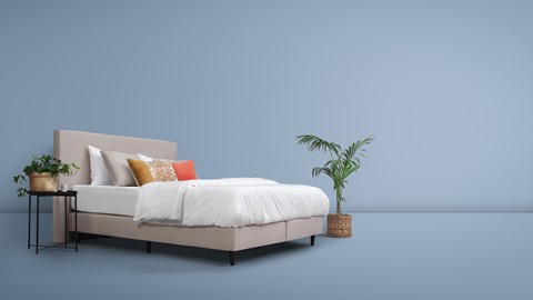 Matt Sleeps Boxspring Original vlak met matras Matt, beige