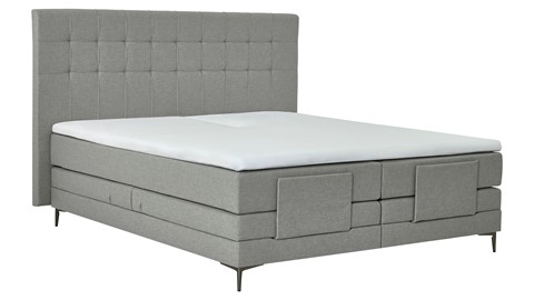 Boxspring Jade verstelbaar met gestoffeerd matras, grey