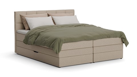 Opbergboxspring Jade - Linen touch, beige