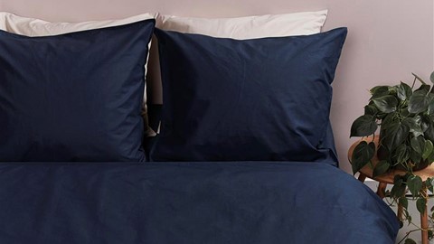Dekbedovertrek Cotton Uni, dark blue