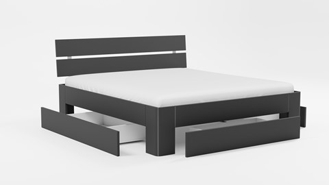 Bed Fresh 500 met hoofdbord en 3 opbergladen Bed Fresh 500 met hoofdbord en 3 opbergladen