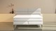 Boxspring Pearl vlak met gestoffeerd matras, light grey