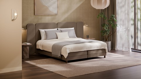 Elektrische boxspring Ridge met Kårlsson Excellence matras, grey