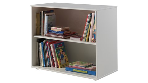 Hoogslaper Pino mezzanine met boekenkast, wit