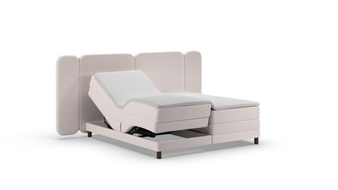 Elektrische boxspring Ridge - Wool look, off-white