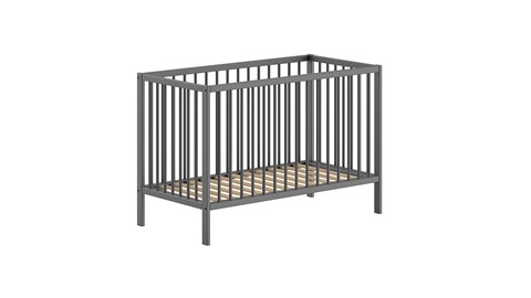 Babyledikant Dino 60x120, antraciet
