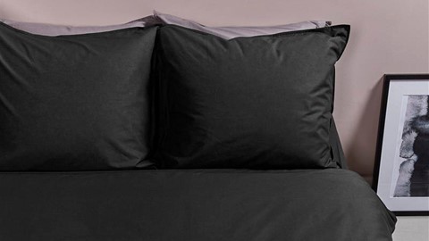 Dekbedovertrek Cotton Uni, black