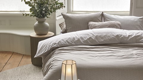 Dekbedovertrek Emery, taupe