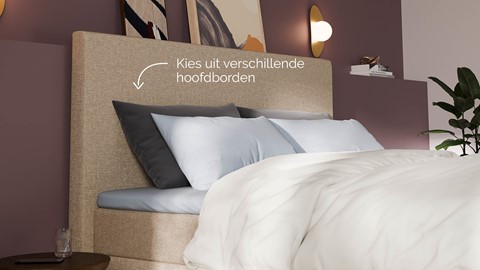 Boxspring Emerald - Linen touch, beige