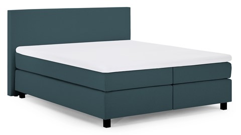 Boxspring Autentik Tunn vlak met gestoffeerd matras, teal