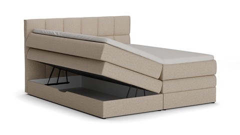 Opbergboxspring Jade - Linen touch, beige