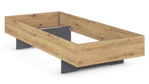 Bed Lex, artisan eiken