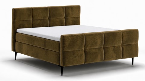 Boxspring Crystal - Velvet glow, dark green