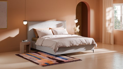 Opbergbed Morgan - Linen touch, light grey